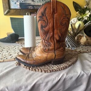Dan Post Tan Leather Cowboy Boots sz11